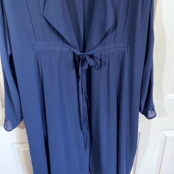 Lane Bryant - Navy Chiffon Open front Duster - Picture 4 of 15